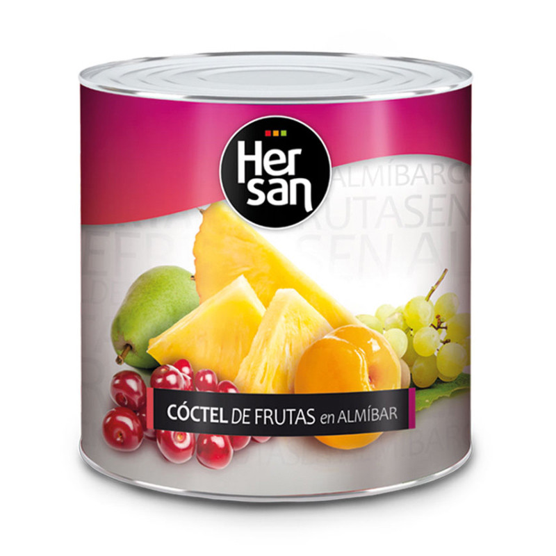 CÓCTEL DE 5 FRUTAS ALMÍBAR LIGERO LATA 6/3Kg